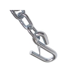 1/4" x 36" inch Trailer Safety Chain with Safety S-Hook Latch | Tagged & Certified | Professional Quality | (1 Pair)