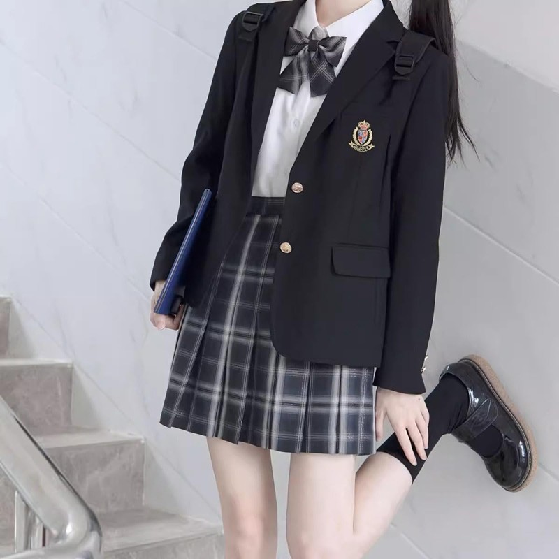 ANGELCITY High School Uniform Jacket, School Blazer, Formal Suit, Girls,