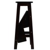 Cortesi Home Druzi Barstool, Stepstool, Ladder, Dark Walnut Finish