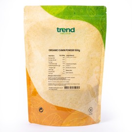 Trend Organic Cumin Powder, Versatile Kitchen Essential, Ideal Spice for Baking and Cooking with Earthy Flavour, Certified Organic, Vegan, Non-GMO, No Additives No Preservatives, Raw, 500g