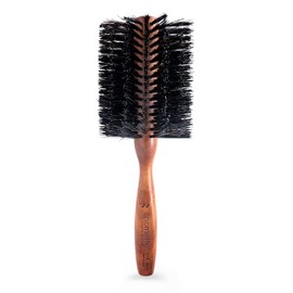 Spornette Cepillo de pelo redondo italiano de 3 pulgadas (#955-XL) – Cepillo redondo de cerdas de jabalí de doble densidad con mango de madera para se