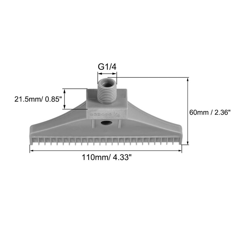 Western Eagle Workshop 2PCS Wind Nozzle G1/4 Male，110mm Width，Flat Air