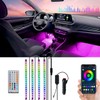 Lescars Car LED: Set of 4 Car LED RGB Strips