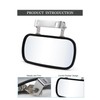 ReYee Stainless Steel Rectangular Convex Mirror fit for Tractors Forklifts