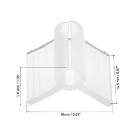uxcell PE Grafting Clips 3.5mm for Garden Trellis Greenhouse Clear 25pcs