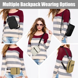 Ledander Crossbody Bag Sling Purse for Women Multi Position Sling Bag Mini Backpack with Adjustable Strap Fanny Packs Belt Bag for Women