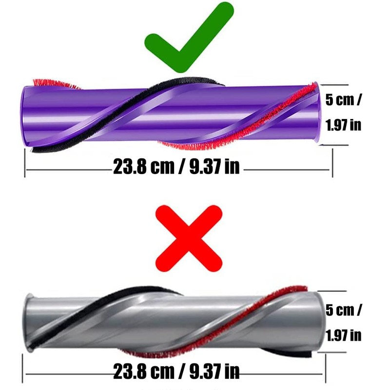 Odashen Brushbar Roller Brush Replacement for Dyson V8 Cordless Cleaner