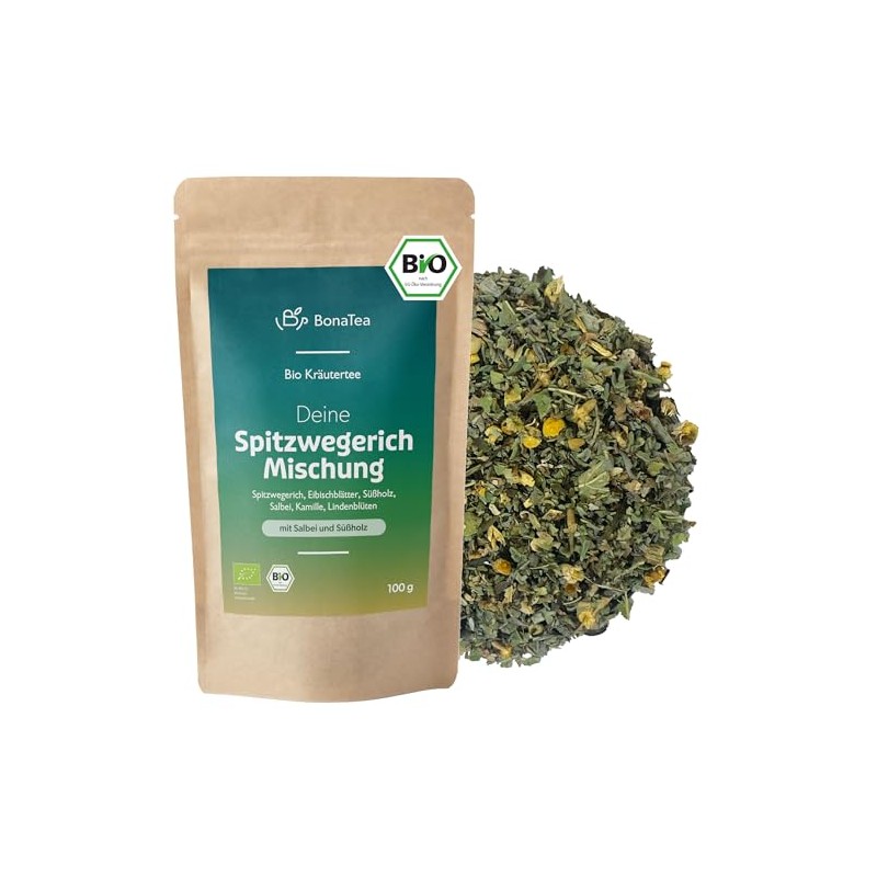 Organic Plantain Tea with Sage, Liquorice, Chamomile and Other Traditional