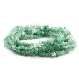 35 inches Green Aventurine Chip Stone Loose Gemstones Beads Drilled Strand for Jewelry Making (Green Aventurine)