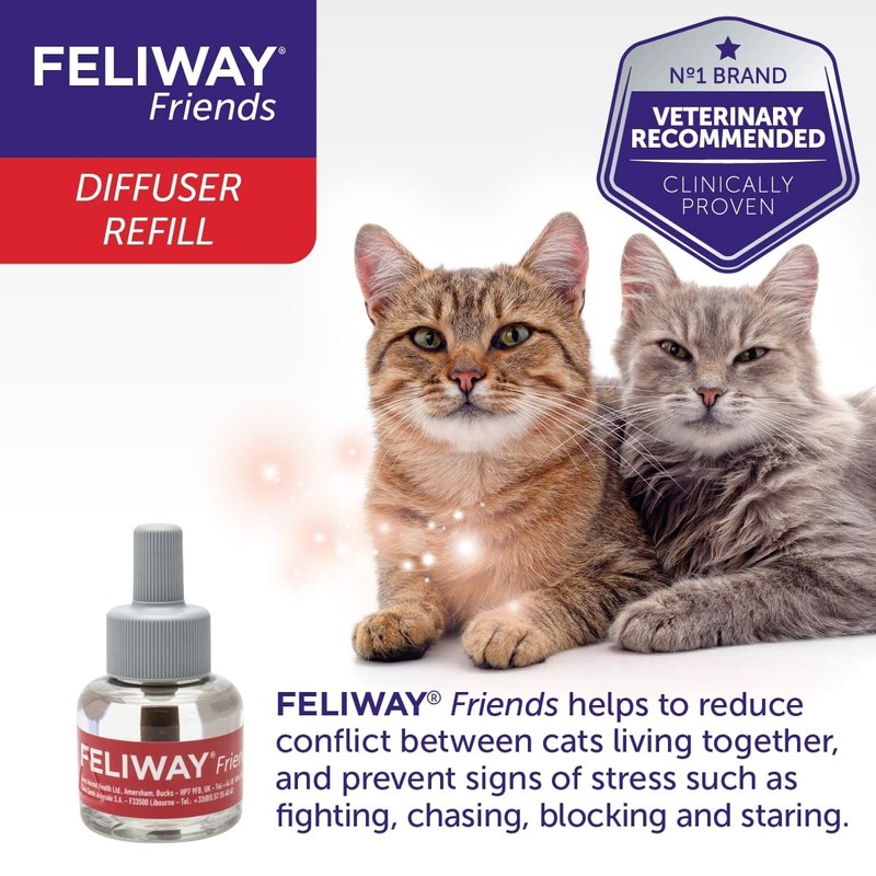 FELIWAY Friends 30 Day Refill, helps to reduce conflict in