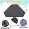 Fanfanwin 42.5 Inch Corner Dog Crate Mat Pad Washable Dog