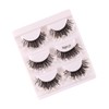 perfk 3 Pairs Luminous False Eyelashes with Sequins, Glitter Eyelashes,