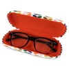LAGO TERRA Geometric Leaf Print Hard Shell Glasses Case -
