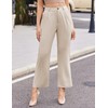 Cnlinkco Dress Slacks for Women Wide Leg High Waisted Pants