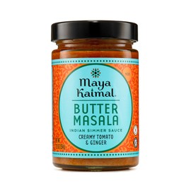 Maya Kaimal Butter Masala Sauce, 12.5 oz, Mild Indian Simmer Sauce with Creamy Tomato and Ginger. Vegetarian, Gluten Free