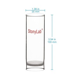 stonylab Soxhlet Glass Extraction Sleeves, Borosilicate Glass Extraction Sleeve Medium Porosity with 30 mm ID, 35 mm OD and 100 mm Height for Soxhlet Extractors