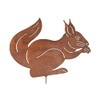 Benera Rusty Squirrel for Screw-In Garden Stake, Garden Decoration, Patina