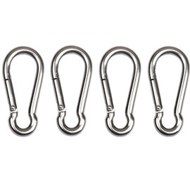 Snap Hook，Carabiner Clip，Premium 304 Stainless Steel Carabiner，Snap Hook Heavy Duty M8x80mm （4pcs）