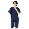 Men’s Jinbei Shirt and Shorts Set, Summer, Henley Neckline, Cotton-Linen,