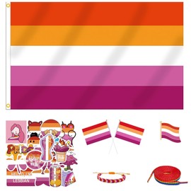 MEPLUM PRIDE 3x5 FT Lesbian Flag, WLW Lesbian Pride Stuff as Lesbian Present for Lesbian Pride Parades Party Accessories Decorations