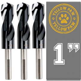 1 Inch Drill Bit (3 Pack) Industrial Grade M35 Cobalt Titanium Aluminum Nitrite - 1" Diameter & Total Length of 6" with Working Length of 3" Easily Drill Into Metal, Steel, & Aluminum
