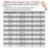 Cable Lug Crimping Tool with 200Pcs Copper Wire Lugs, Battery