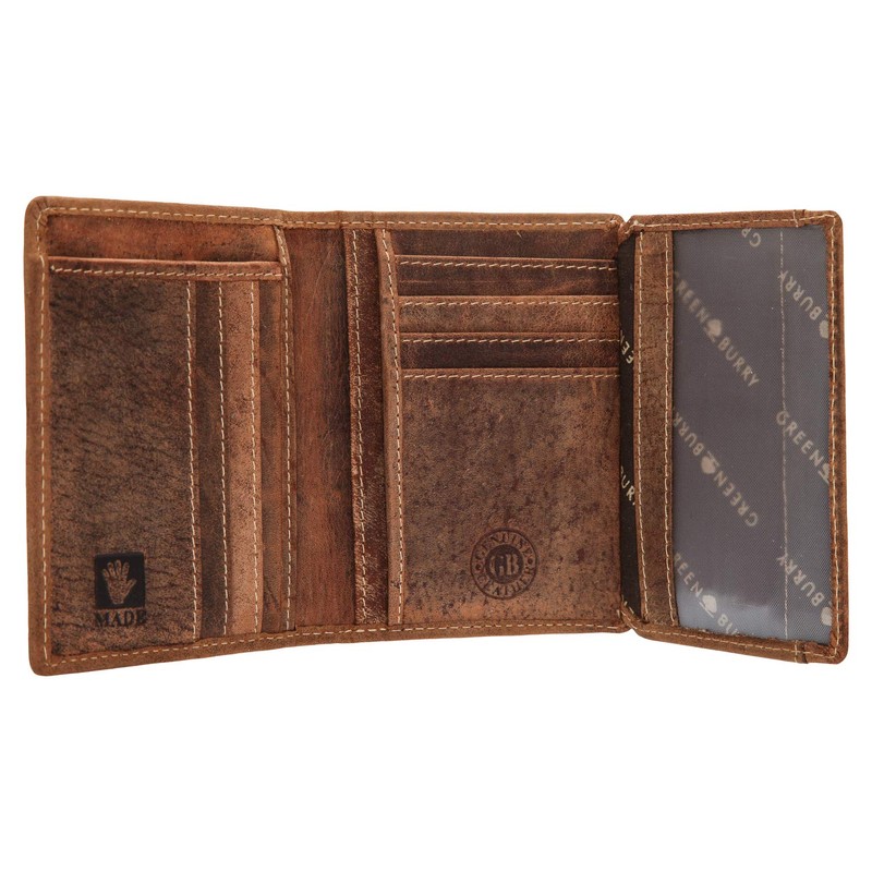 Greenburry Vintage ID Card Holder Folder Leather 11,5 cm