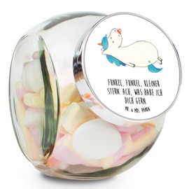 Mr. & Mrs. Panda Bonbonglas Einhorn Schnullie XL 2000ml, Premium Glas, 2000 ml