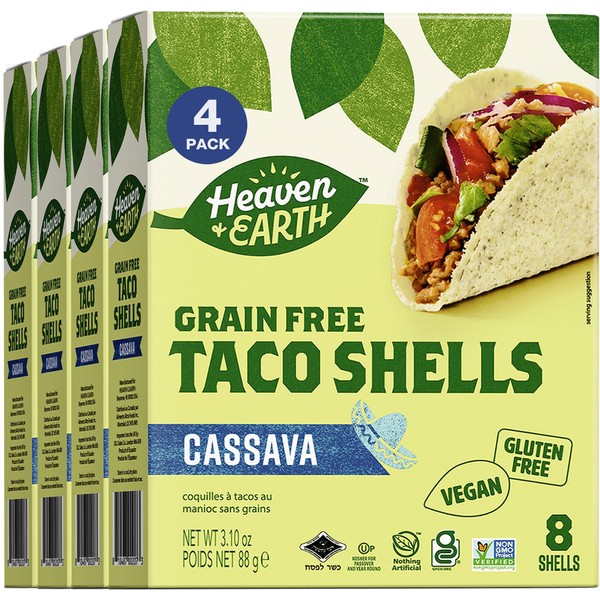H&E Cassava Tacos, 4 Pack - Heaven & Earth Cassava