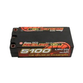 Gens ace Redline Series 5100mAh 7.6V 130C 2S2P HardCase HV Shorty Lipo Battery