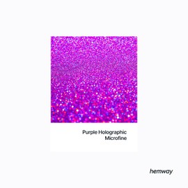 Hemway Glitter Paint Additive Crystals for Acrylic Emulsion Paint, Interior & Exterior Walls, Wood, Varnish, Matt, Gloss, Furniture 100g / 3.5oz - Microfine (1/256" 0.004" 0.1mm) - Purple Holographic