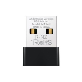 Mercusys AX300 Nano Wireless USB Adapter, Wi-Fi 6, Lower Latency Gameplay, WPA Security, MU-MIMO, OFDMA, Pre-Loaded Driver, Nano-Size, Easy Setup & Flexible Desgin, Wide Compatibility(MA14N)