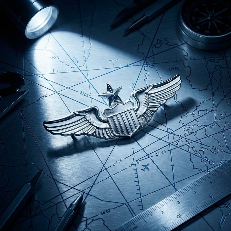 Pilot Pin,Pilot Wings Pin,Sliver Air Force Senior Pilot Wing Badge