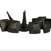 Set of 10 Nails Hand Made Wrought Iron Hammered Square
