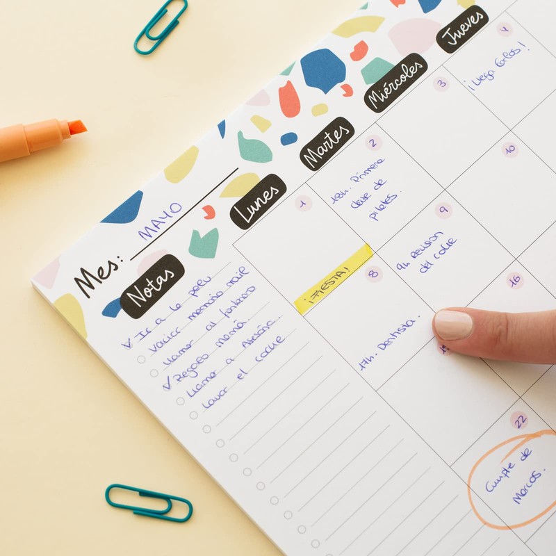 A4 Monthly Planner, Timeless Monthly Planner with 52 Sheets, Háblate