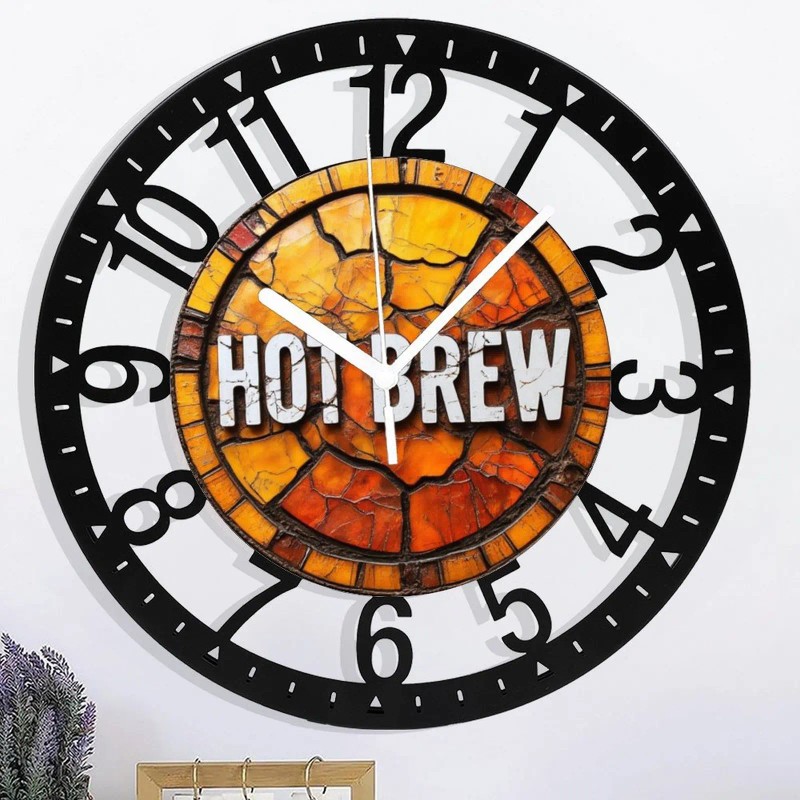 25cm Circular Iron Wall Clock with a Wrench and Boltsheet