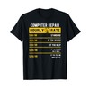Computer Repair Hourly Rate, Computer Repair Geek T-Shirt