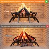 Jusgym Fireplace Grate 24 Inch with 8 Support Legs and