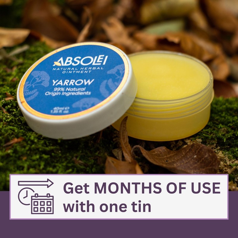 Absolei Hemorrhoids Ointment, Natural White Yarrow Ointment for Burning, Itching