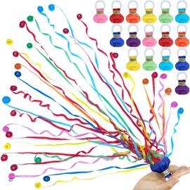 16 Pack Streamers Poppers Party Poppers Hand Throw Streamers for Birthday Wedding Graduation Engagement Retirement Party Supplies (Colorful)
