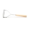 Fox Run Stainless Steel Potato Masher, Manual Masher With Wood