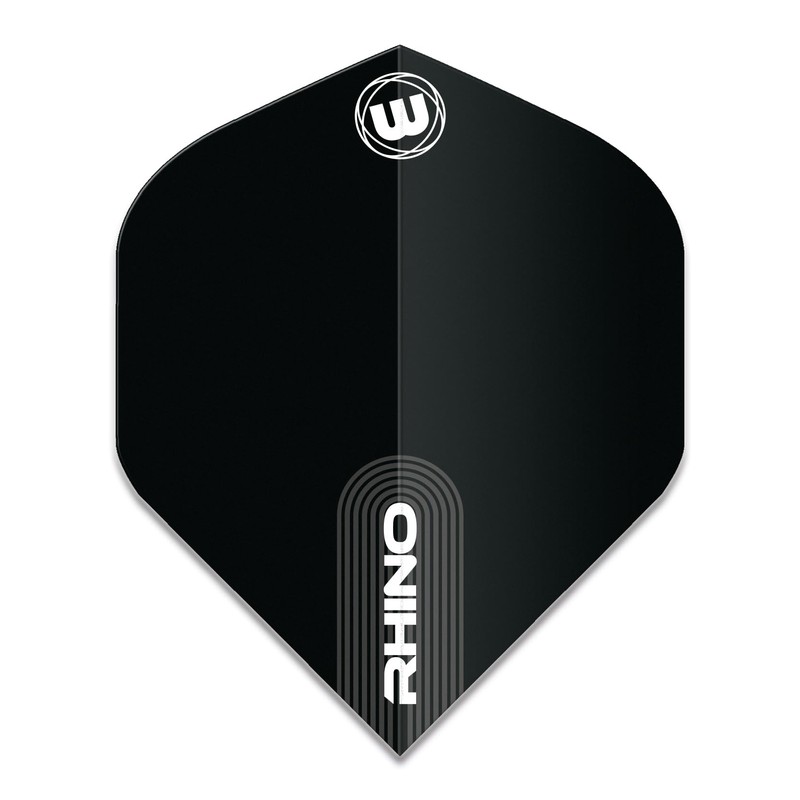 WINMAU Rhino Extra Thick Black Dart Flights - 10 sets