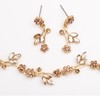 QLLYHLH Brides Bridesmaid Flower Leaf Choker Necklace Dangle Earrings Link