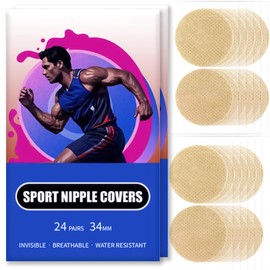 48 Pairs (100 Pieces) Men's Nipple Covers Invisible, Nipple Shields, Anti-Chafing Guard for Sports & Running, Soft, Breathable, Sweat-Proof, Stay Comfortable During Workouts, Running or Sports