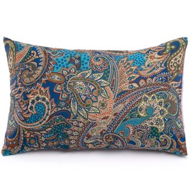 ATsense Set of 2 Pillowcases, 40 x 60 cm, 100% Cotton, Dark Blue, Colourful Pattern Pillowcase with Zip, Super Soft, Premium and Hypoallergenic, Oeko-Tex Super Comfortable (Bohemian)