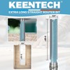 KEENTECH Carbide Tipped Extra Long Straight Router Bit for Woodworking,