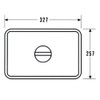 AG 18-8 Stainless Steel Square Bat Lid, 12.9 x 10.1