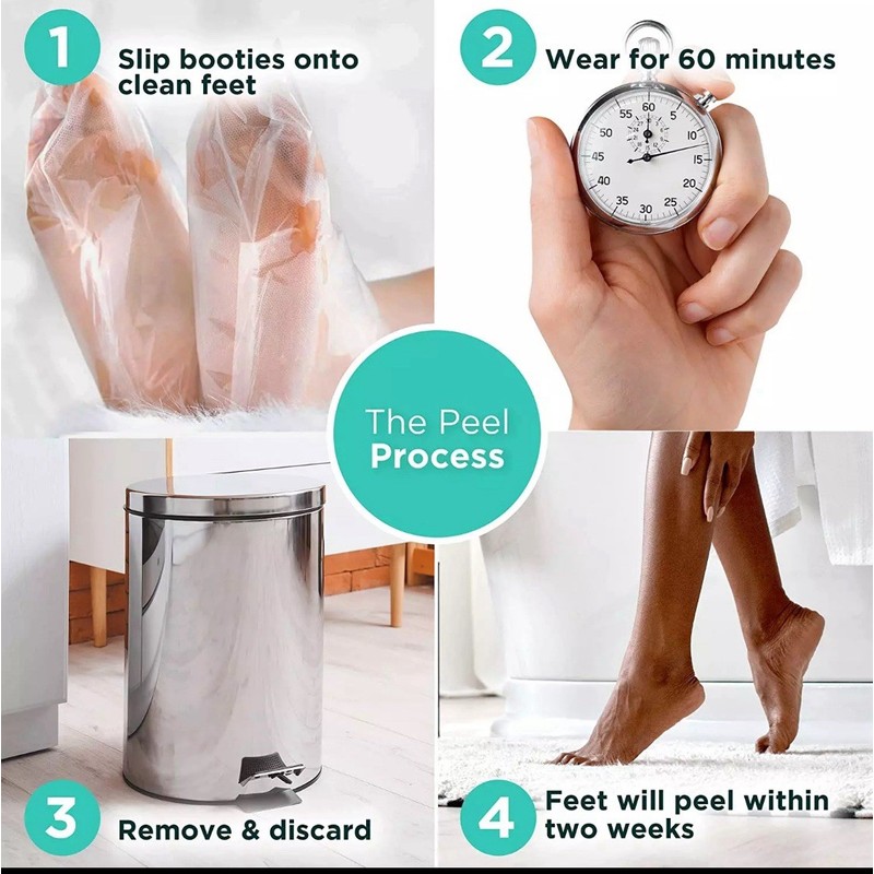 Dermora~Foot Peel Mask for Soft Smooth Feet~3 Pairs~W/Lavend