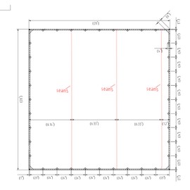 Mytee Products 20' x 20' Tan Canvas Tarp 12oz Heavy Duty Water Resistant