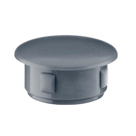 DIMENSIONS AND COLOUR: Blanking plug for bore, diameter 17 mm, head diameter 20 mm, colour: anthracite (RAL 7016). Other dimensions can be found on the scheme and in the table.